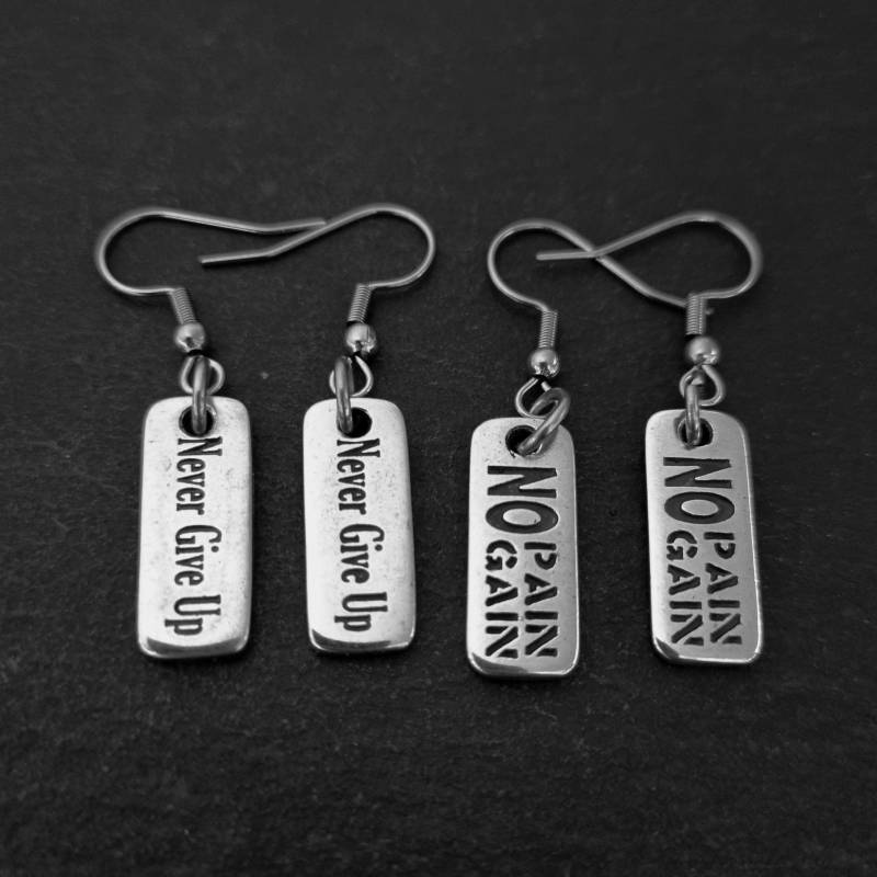 Fitness Ohrringe Fitgirl Workout Gym Motivation - Motivationsgeschenk Crosstraining Personalisierte Wod & Fit von WodAndFit