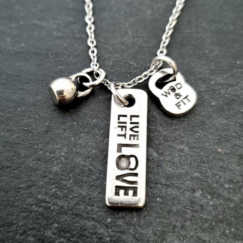 Gewicht Und Motivation Gym Halskette Freund Geschenk Fitness Crosstraining Trainer Schmuck Wod & Fit von WodAndFit