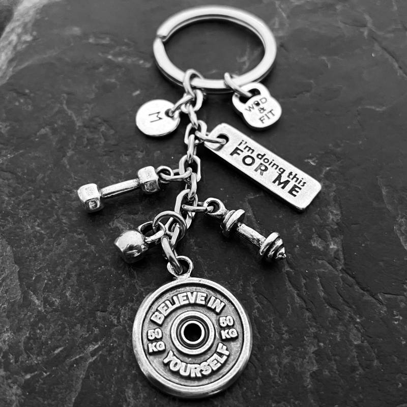 Glaube An Dich Selbst Fitnessstudio Schlüsselanhänger - Motivation Geschenk Bodybuilding Trainer Fitness Schmuck Support Wod & Fit von WodAndFit