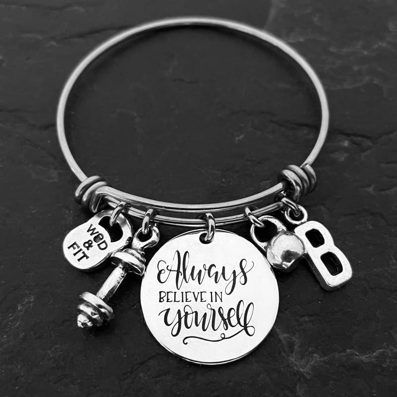 Glaube Immer An Dich Selbst Fitness-Armband - Geschenk Für Die Freundin Mama Fitnessstudio-Armband Mädchen-Armband Frauen Fitnessstudio Wod & Fit von WodAndFit