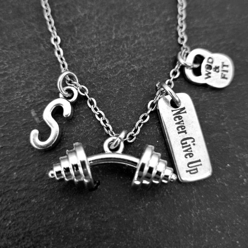 Fitnessstudio-Halskette Motivationsgeschenk Fitness-Schmuck Geschenk Für Den Freund Trainer Cross-Training Gewichtheben Fitness Wod & Fit von WodAndFit