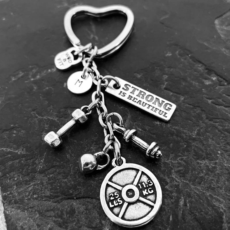 Gym Schlüsselanhänger Camille Workout Disc 25lbs Gym Motivation Personalisiertes Geschenk Name Freundin Mutter Wod & Fit von WodAndFit