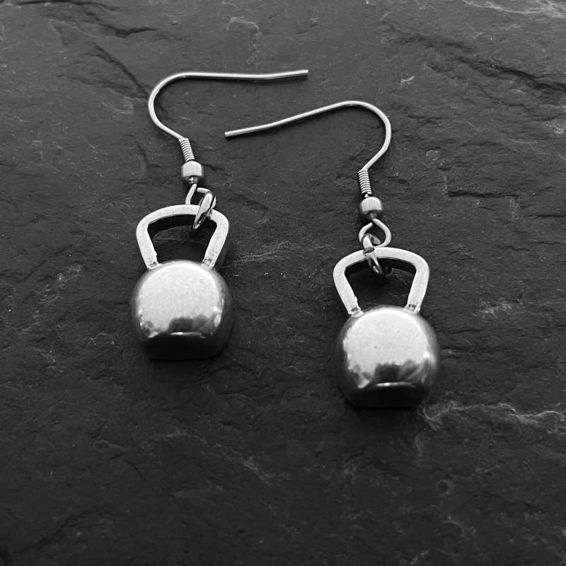 Kettlebell Fitness Workout Ohrringe Gym Damen Motivation Girl Geschenk Schmuck Gym Wod & Fit von WodAndFit