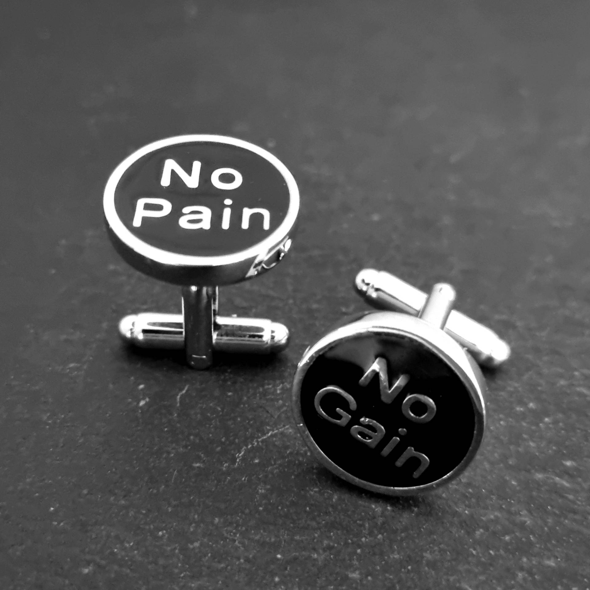 Manschettenknöpfe Mit Dem Motto „Ohne Fleiß Kein Preis" Für Hochzeiten Geschenk Fitnessstudio-Besucher Motivationsschmuck Den Freund Vater Für von WodAndFit