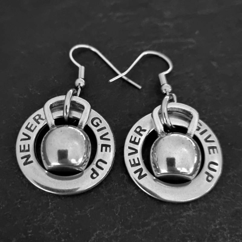 Personalisierte Kettlebell Fit Mädchen Ohrringe Personalisiertes Geschenk Gym Schmuck Freundin Trainer Sport Wod & von WodAndFit