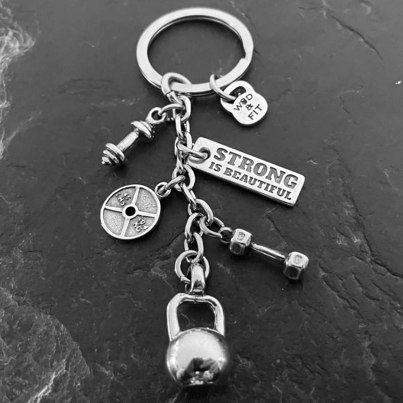 Personalisierter Gym Schlüsselanhänger Kettlebell Jazzy Jeff Workout Geburtstagsgeschenk Freund Geschenk Name Wod & Fit von WodAndFit