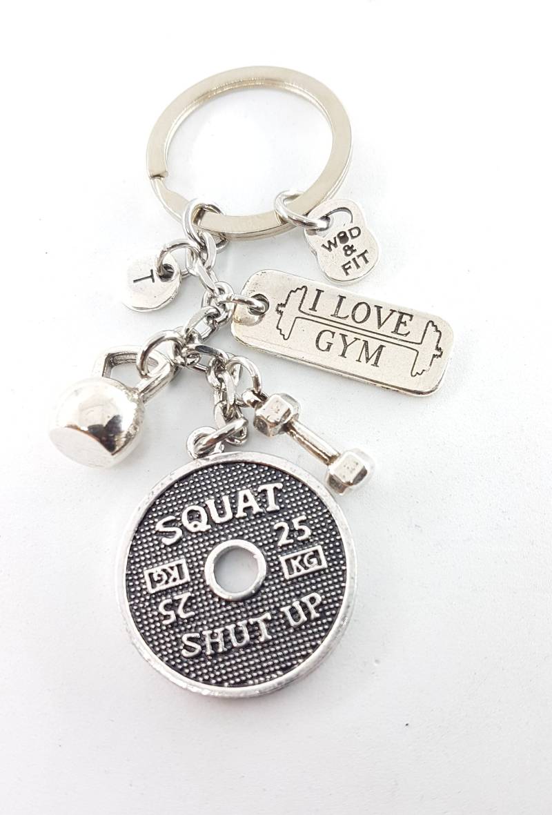 Personalisierter Gym Squat Clean Workout Schlüsselanhänger Motivationsgeschenk Fitnessgeschenk Gym-Geschenk Gewichtheben Bodybuilding Wod & Fit von WodAndFit