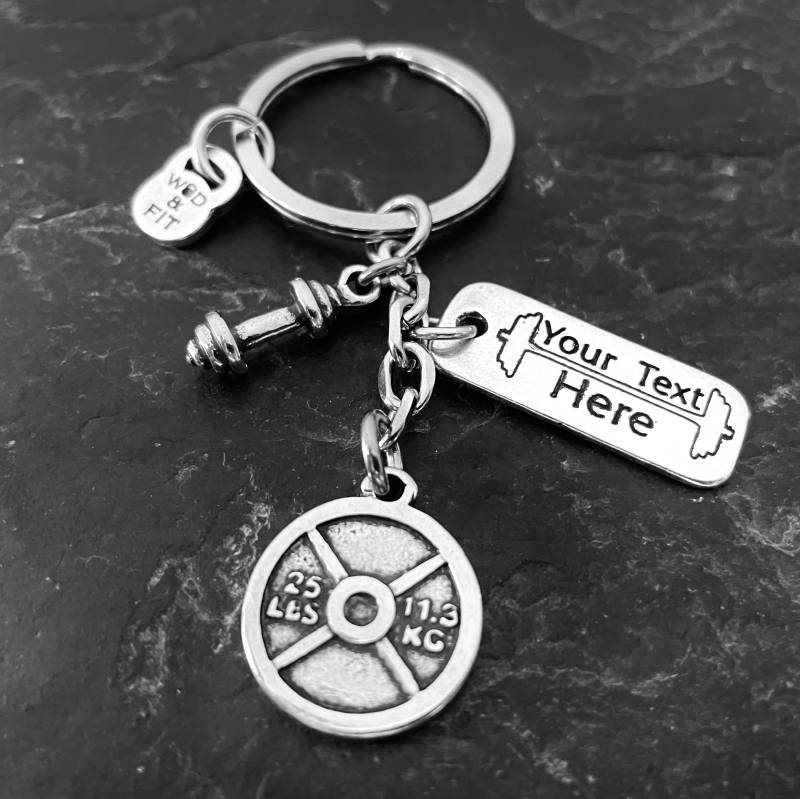 Schlüsselanhänger Gym Disco 45lbs Und Motivation -Gewichtheben -Crosstraining- Powerlifting- Bodybuilding - -Fitness- Gewichtheben -Wod & Fit von WodAndFit