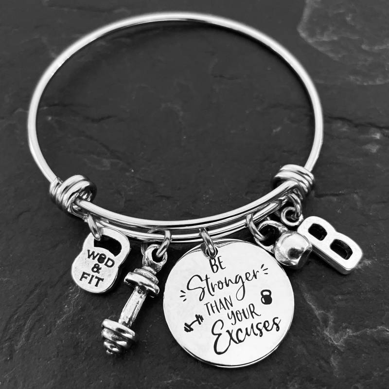 Seien Sie Stärker Als Ihre Ausreden. Fitness-Armband Sportschmuck Crosstraining Geschenk Für Mutter Freundin Schwester Geburtstag Wod & Fit von WodAndFit