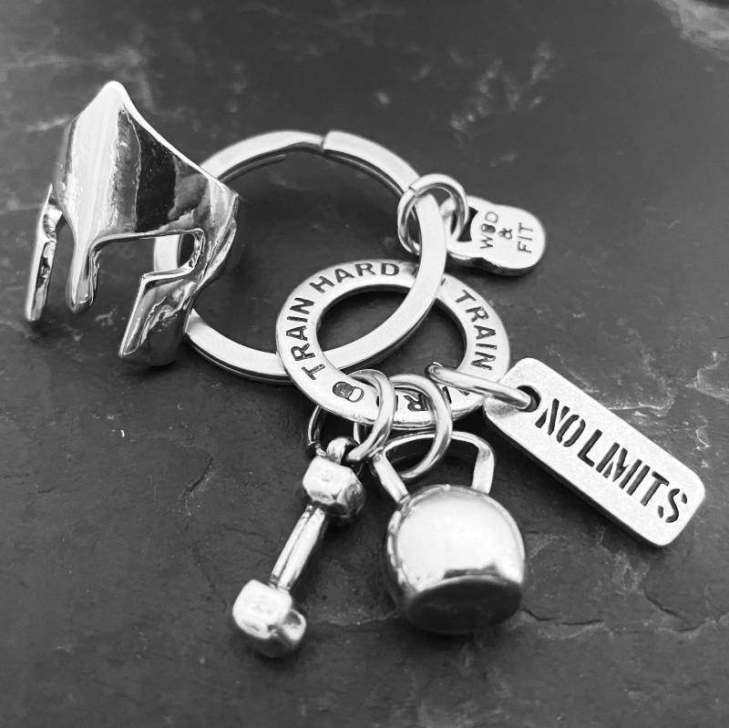 Spartan Workout Schlüsselanhänger - The 300 Geschenk Spartans Motivationsgeschenk Race Leonida Helm By Wod & Fit von WodAndFit