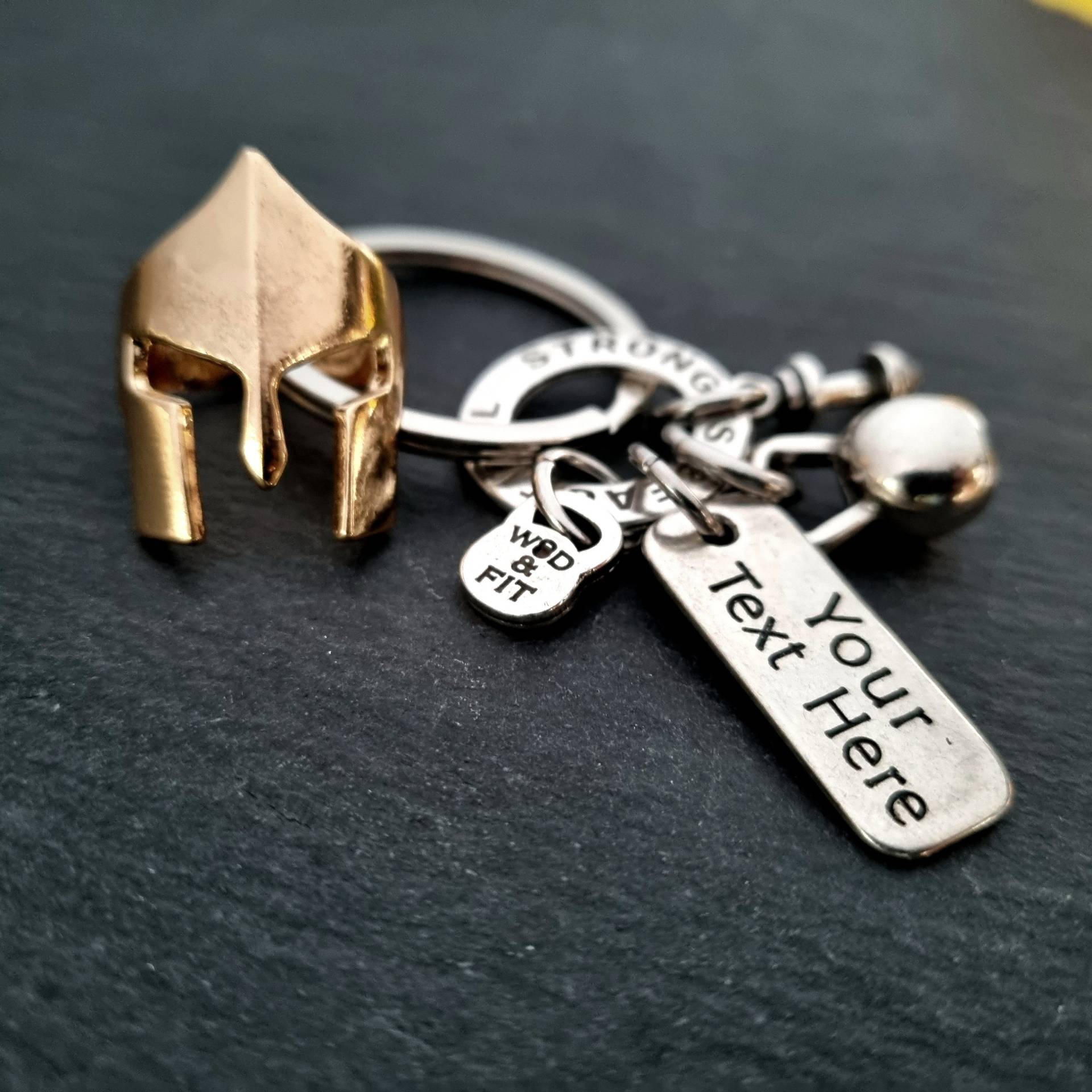 Spartan Workout Schlüsselanhänger - The 300 Geschenk Spartans Motivationsgeschenk Race Leonida Helm By Wod & Fit von WodAndFit