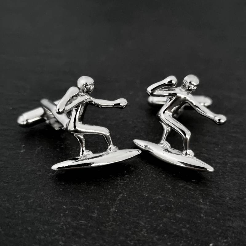 Surfer Surfer-Manschettenknöpfe Surfliebhaber Hochzeitsgeschenk Manschettenknöpfe Zur Hochzeit Vatertagsgeschenk Sport Wod & Fit von WodAndFit