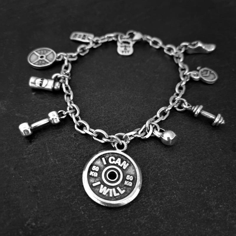 Tabata-Gewichtsplatten-Workout-Gym-Armband Geschenk Für Die Freundin Bodybuilding Crosstraining Fitness-Schmuck Gewichtheben Sport Wod & Fit von WodAndFit