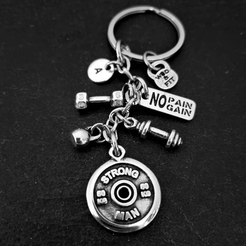 strong Man Workout Gym Schlüsselanhänger Personalisiertes Geschenk Gewichtheben Crosstraining Freundgeschenk Trainergeschenk Gym Holz & Passform von WodAndFit