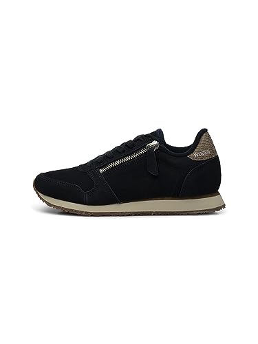 Woden Damen Ydun Suede Zipper Sneakers Größe 36,009 Dark Navy von Woden