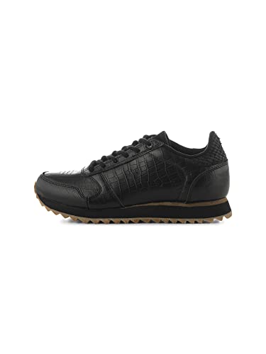 Woden Sneakers Ydun Croco Shiny 36, 020 Black von Woden
