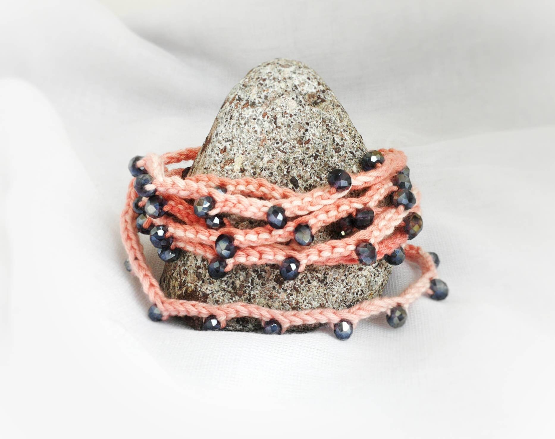 Rosa Gewebt Armband Halskette, Glasperlen Freundschaft Armband, Geschenk Für Freundin Rosa Gewebt Armband Halskette, Glasperlen Freundschaft Armband, Geschenk Für Freundin von Woden9Works