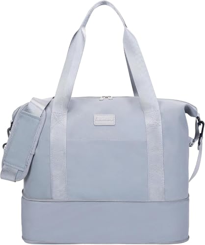 Erweiterbare Kabinentasche (44 x 42 x 18 cm), Mehrzweck-Reise- und Wochenendtasche für Damen, Schwarz , Faltbare Reisetasche mit großem Fassungsvermögen von Wodouyzi