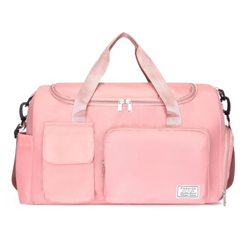 Faltbare Reisetasche in Rosa, leicht, wasserdicht und kabinenfreundlich, Weekender für Damen, rose, Faltbare Reisetasche mit großem Fassungsvermögen Faltbare Reisetasche in Rosa, leicht, wasserdicht und kabinenfreundlich, Weekender für Damen, rose, Faltbare Reisetasche mit großem Fassungsvermögen von Wodouyzi