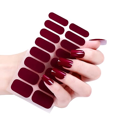 16 Streifen Nagellackstreifen Nagelaufkleber Set Für UV Lampe 3D Nagellackfolien Modische Nagelkunstaufkleber Nagelfolien Nagelstreifen Fingernagel Maniküre Aufkleber Nagelkunst Nagelfeile von Woedpez