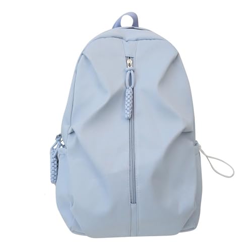 Amerikanischer Rucksack Aus Einfarbigem Nylon Mit Großer Kapazität Schultasche Mit Reißverschluss Büchertasche Für Damen Und Herren Amerikanischer Rucksack Aus Einfarbigem Nylon Mit Großer Kapazität Schultasche Mit Reißverschluss Büchertasche Für Damen Und Herren von Woedpez