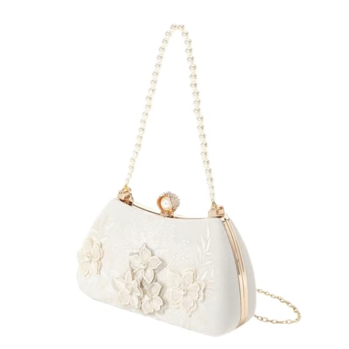 Einzigartige Künstlerische Stickerei Blumen Perlen Abendtasche Traditionelle Umhängetasche Mit Abnehmbarer Kette Für Frauen von Woedpez
