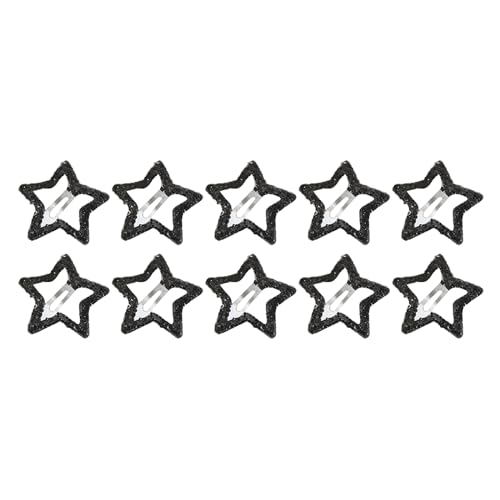 Haarspangen mit glitzernden Sternen, Pailletten, BBSnap, Seitenclip, Haarclip, Haustier-Haarspange, Haarstyling-Werkzeug, 10 Stück von Woedpez