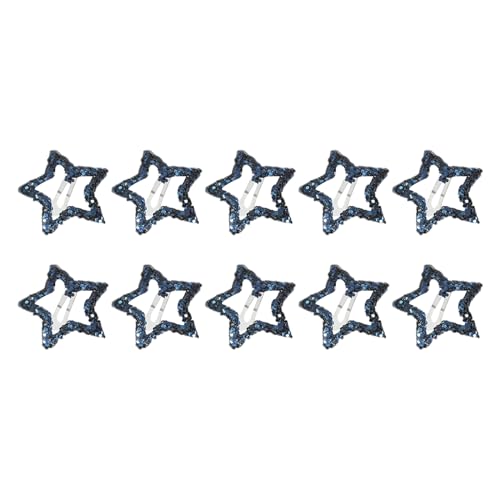 Haarspangen mit glitzernden Sternen, Pailletten, BBSnap, Seitenclip, Haarclip, Haustier-Haarspange, Haarstyling-Werkzeug, 10 Stück von Woedpez