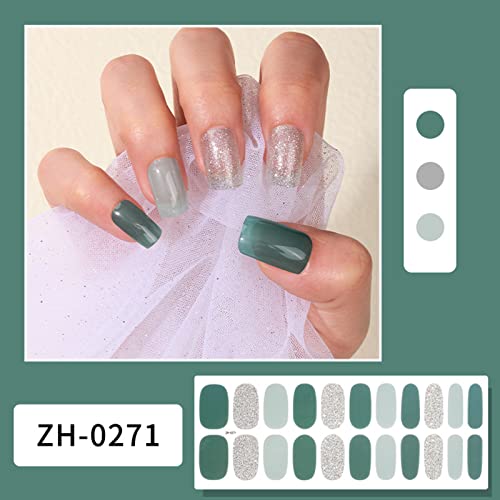 Halbgehärtete Gel Nagelaufkleber/LED Lampe Erforderlich 22 Gel Nagellack Wraps Modisches Gel Nagelkunstaufkleber Für Frauen von Woedpez