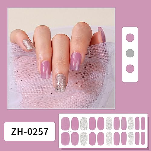 Halbgehärtete Gel Nagelaufkleber/LED Lampe Erforderlich 22 Gel Nagellack Wraps Modisches Gel Nagelkunstaufkleber Für Frauen von Woedpez