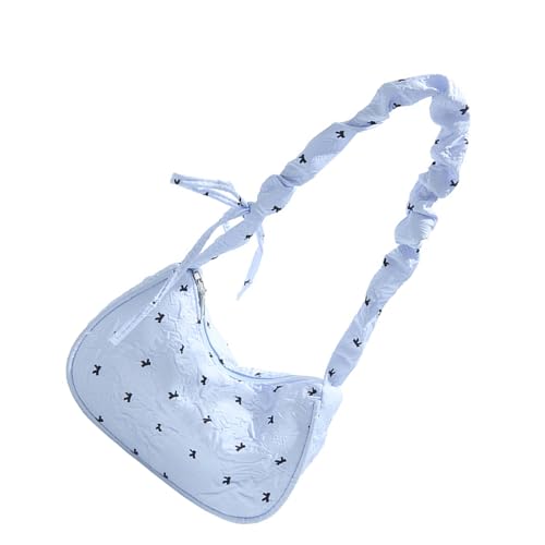 Moderne Umhängetasche mit Tragegriff oben, atmungsaktiv, leicht zugänglich, Unterarmtasche, ideal für Arbeit oder Reisen, leichte Canvas-Tasche, blau, One Size von Woedpez