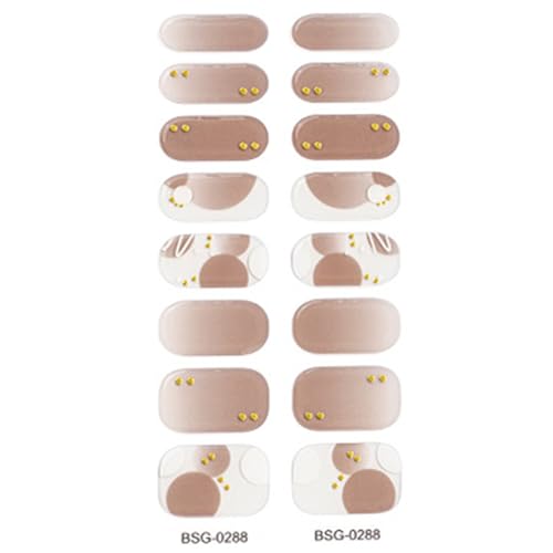Modische Halb Ausgehärtete Gel Nagelfolien Für Frauen Nageldekoration Nagel Maniküre Kunst Patches Vollständige Abdeckung Nagellack Aufkleber von Woedpez