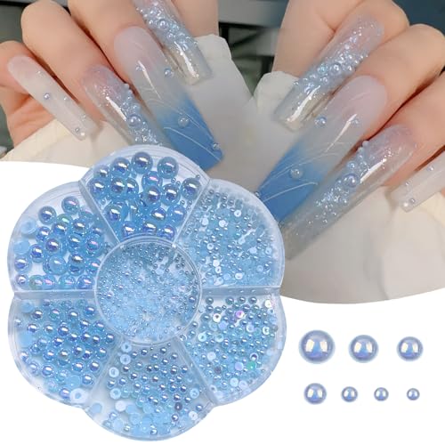 Modische Halbperlen Nagelkunstdekorationen In Verschiedenen Stilen Zeigen Ihren Charme Für Frauen Und Mädchen von Woedpez
