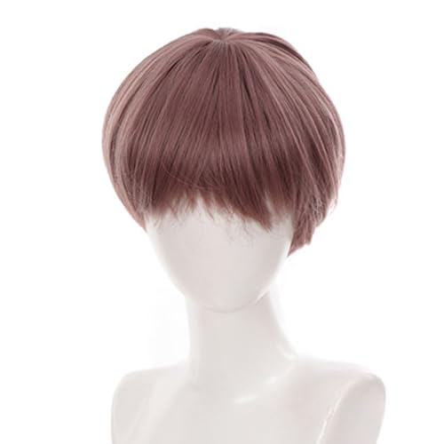 Natürliches Vielseitiges Haarstück Toupe Kurzhaar Full Head Täglich Cosplay Cosplay Lockige Farbenfrohe Haarfotografie Requisiten von Woedpez