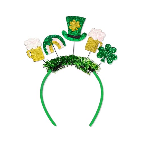 Patrick's Day Stirnband mit Kleeblatt, Festivalaufführungen, Kopfschmuck, Weihnachtsgeschenk für Paare, Kleeblatt, Stirnband für Damen, Kleeblatt, Stirnband für Mädchen, Kleeblatt, Laufstirnband von Woedpez