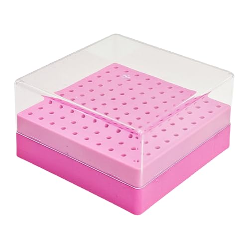 Professional Manicure Tool Storage Case 100 Slot Clear Deckel Organisierte Nägel Bohrerbits Accessoires Für Frauen Und Männer Stapelbare Nagel Werkzeug von Woedpez