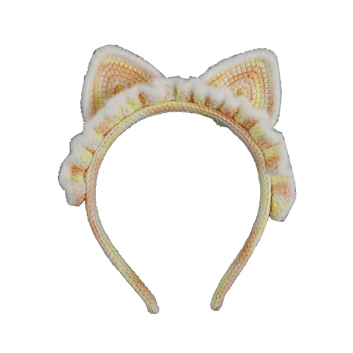 Süße Stirnbänder, Ohrschleife, Stirnband, modische Kopfbedeckung, Strick, Yoga, Sport, Weben, Haarreifen für Damen, Cosplay, Stirnbänder für Damen, Cosplay, Stirnband, Kaninchenohren, Halloween, von Woedpez