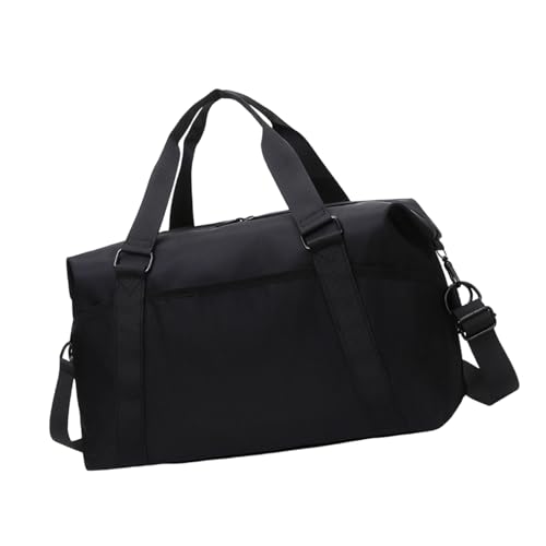 Turnbeutel mit Gepäckhülle und mehreren Staufächern, Nass- und Trockentrennung für Workouts Geschäftsreise Verstellbarer Schultergurt Turnbeutel, Schwarz von Woedpez