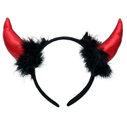 Überwältigend Cool Devil Hair Hoop Tier Horn Kopfschmuck Cartoon Tier Stirnband Tier Kopfschmuck Teufel Kopfschmuck von Woedpez