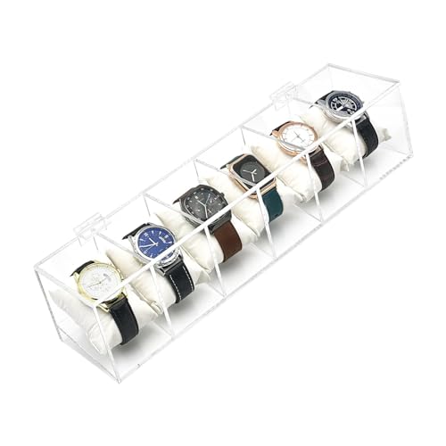 Woedpez Acryl Uhrenbox Mit Mehreren Kompartimenten Transparenten Uhren Display Case Timepieces Container Für Männer Und Frauen Woedpez Acryl Uhrenbox Mit Mehreren Kompartimenten Transparenten Uhren Display Case Timepieces Container Für Männer Und Frauen von Woedpez