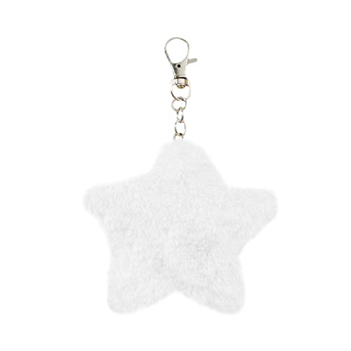Woedpez Handgefertigter Plüschfeuchter Sterncharmschlüsselketten Autoschlüsselring Schöne Ornament Rucksack Handtasche Harmanhänger Anhänger Keys von Woedpez