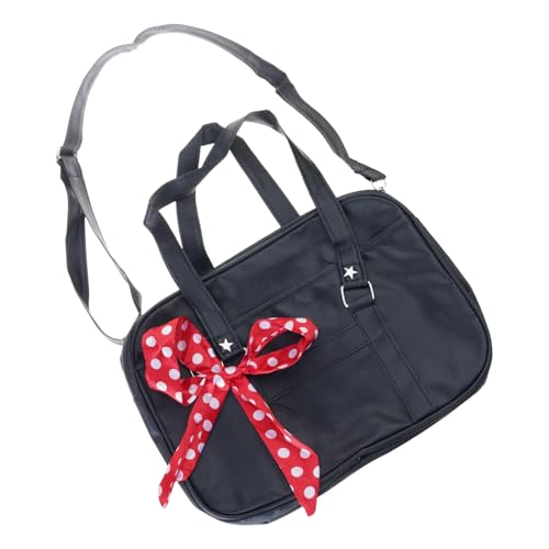 Woedpez Japanisch inspirierte PU-Leder-Umhängetasche für Profis mit bequemem Gurt und mehreren Taschen PU-Umhängetasche, Schwarz , One Size von Woedpez