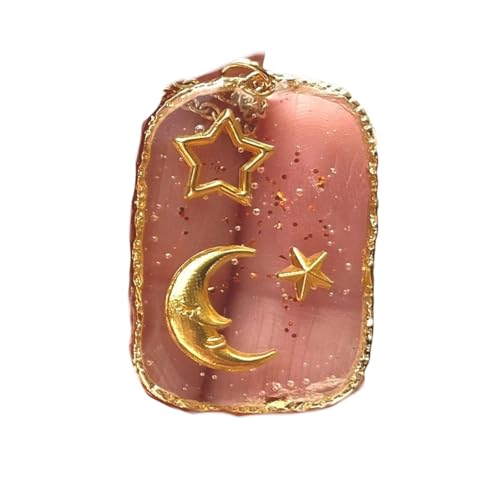 Woedpez Modische Celestials Anhänger Schlüsselbein Kette Transparent Sonne Mond Stern Liebe Charm Halskette Zubehör Stern Mond Herz Anhänger Halskette, Einheitsgröße, Wie beschrieben, Wie beschrieben von Woedpez