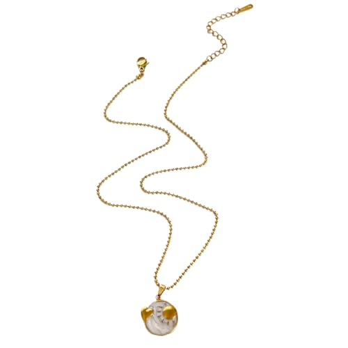 Woedpez Modische Tarotkarten-Halskette aus stabilem Edelstahl, tragbares Accessoire für Sternzeichen-Enthusiasten, stilvolle Outfits, Königin-Symbol-Halskette, Einheitsgröße, Wie beschrieben, Wie von Woedpez