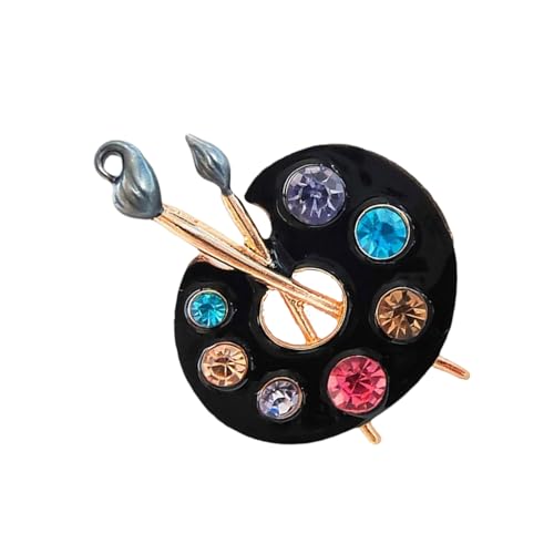 Yiwu Strass-Brosche, glänzend, emailliertes Segeltuch, verziert mit Kristallen, vielseitiges Unisex-Zink-Legierungs-Accessoire für den täglichen Gebrauch, Yiwu Mode-Accessoire, Einheitsgröße, Wie von Woedpez