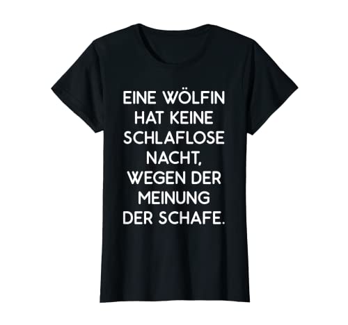 Damen Wölfin Ist Egal Was Schaf Sagt Selbstbewusst Lustiges Frauen T-Shirt Damen Wölfin Ist Egal Was Schaf Sagt Selbstbewusst Lustiges Frauen T-Shirt von Wölfin Statt Schafe Damen Souverän Selbstsicher
