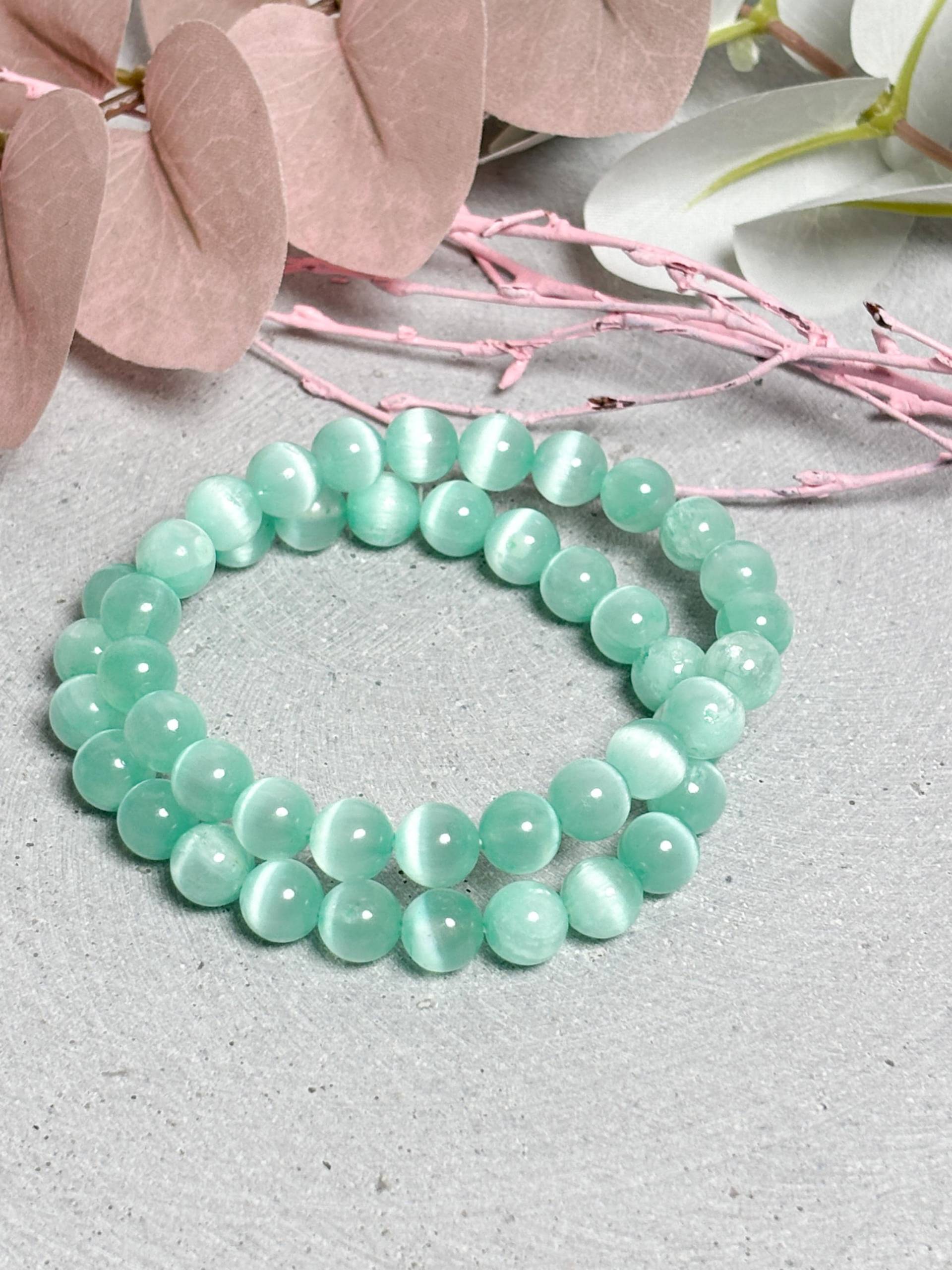Buntes Türkisgrünes Selenit Armband 8mm - Sommer Schmuck -Heilstein Geschenk Boho Kristall Damen Buntes Türkisgrünes Selenit Armband 8mm - Sommer Schmuck -Heilstein Geschenk Boho Kristall Damen von WoelkchenWunderShop
