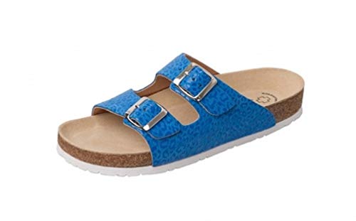 Wörishofer Weeger-Bio-Pantolette blau Leo Gr. 40 von Weeger