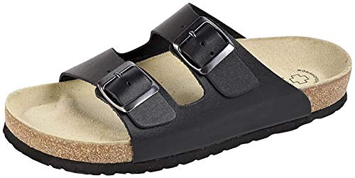 Wörishofener Fußform Weeger-Bio-Pantolette schwarz Gr. 36 von Weeger