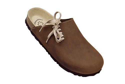 Wörishofer Weeger-Clog m. seitl.Schnürung braun Gr. 43 Wörishofer Weeger-Clog m. seitl.Schnürung braun Gr. 43 von Weeger